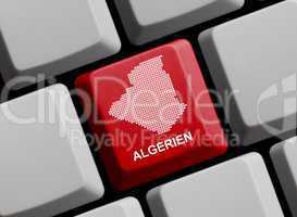 Algerien - Umriss auf Tastatur