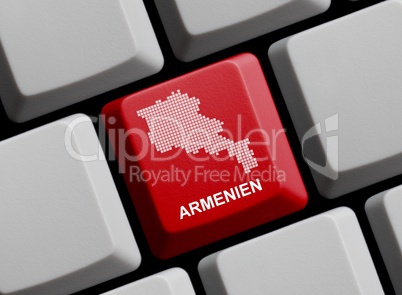 Armenien - Umriss auf Tastatur