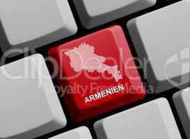 Armenien - Umriss auf Tastatur