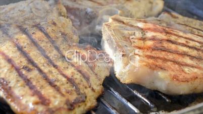 Pork chop grilled