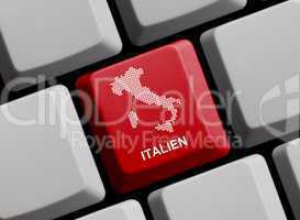 Italien - Umriss auf Tastatur