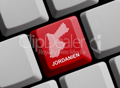 Jordanien - Umriss auf Tastatur
