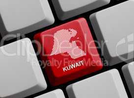 Kuwait - Umriss auf Tastatur