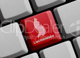 Liechtenstein - Umriss auf Tastatur