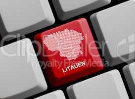 Litauen - Umriss auf Tastatur