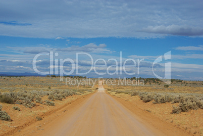 High desert dirt road near Muley Point, Utah