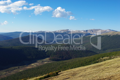 View of Medicine Bow Mountains, Wyoming, from Colorado