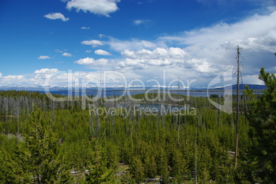 Lake Yellowstone and Absaroka Mountains, Wyoming