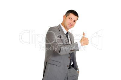 businessman with thumb up