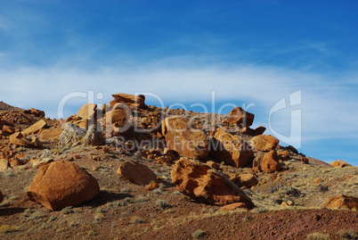 Orange rocks under beautiful skies, Utah