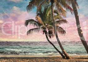 Grunge Image Of Tropical Beach