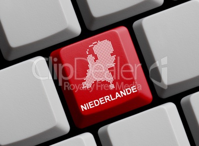 Niederlande / Holland - Umriss auf Tastatur