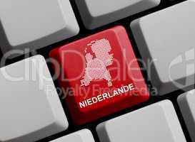 Niederlande / Holland - Umriss auf Tastatur