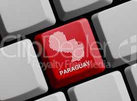 Paraguay - Umriss auf Tastatur