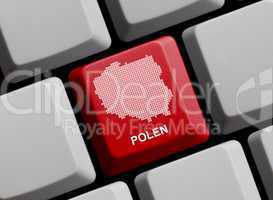 Polen - Umriss auf Tastatur