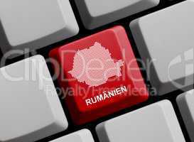 Rumänien - Umriss auf Tastatur