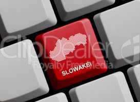 Slowakei - Umriss auf Tastatur