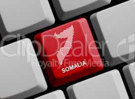 Somalia - Umriss auf Tastatur