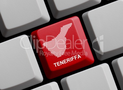 Teneriffa - Umriss auf Tastatur