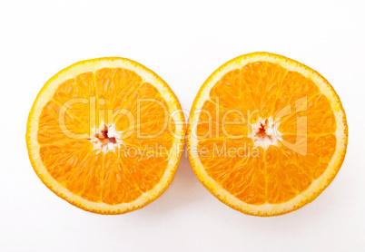 Two cutted oranges