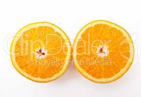 Two cutted oranges