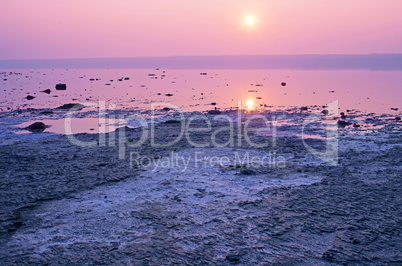 Dried-up salt lake