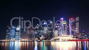 modern cityscape at night. Singapore