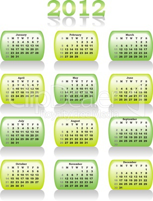 calendar 2012