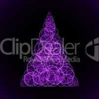 Abstraction purple Christmas tree