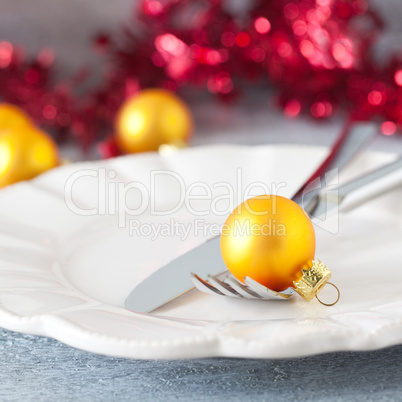 Gedeck zu Weihnachten / table setting for christmas