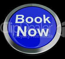 Blue Book Now Button For Hotel Or Flight Reservation