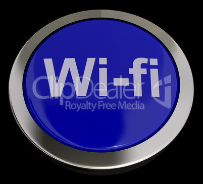 Blue Wifi Button For Hotspot Or Internet Connection