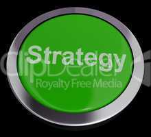 Strategy Button For Business Solutions Or Goals
