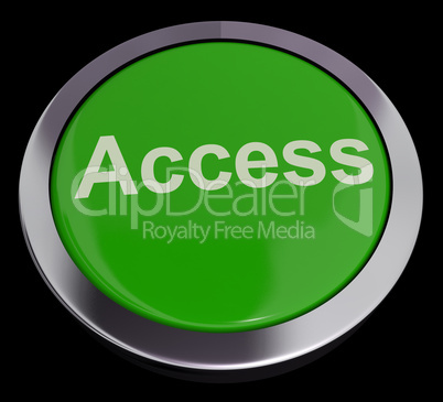 Access Button In Green Showing Permission And Security