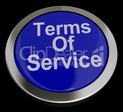Terms Of Service Computer Button In Blue Showing Website Agreeme