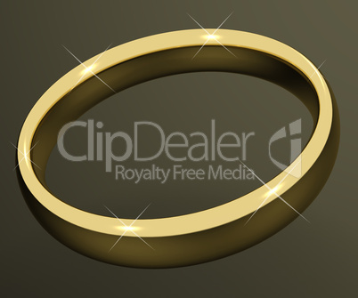 Gold Ring Representing Love Valentines And Romance