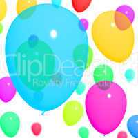 Multicolored Balloons Background For Birthday Or Anniversary