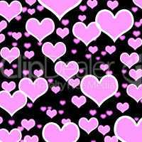 Lilac Hearts Bokeh Background On Black Showing Love Romance And