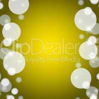 Yellow Bokeh Background With Blank Copy Space And Border