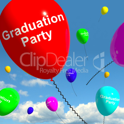 Graduation Balloons Showing School College Or University Graduat