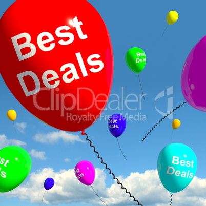 Best Deals Balloons Representing Bargains Or Discounts