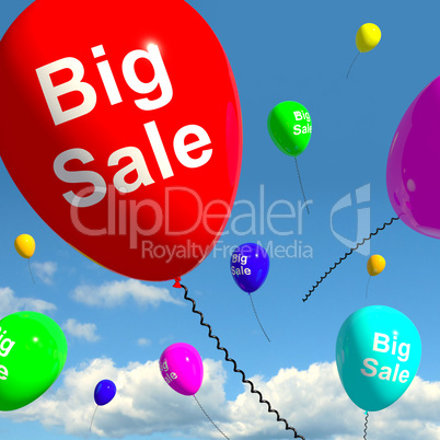 Big Sale Balloons In Sky Showing Promotions Discounts And Reduct