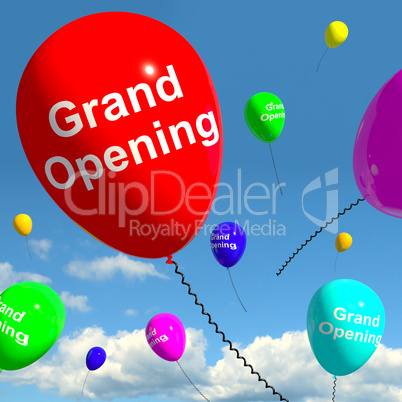 Grand Opening Balloons Showing New Store Launch