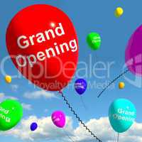 Grand Opening Balloons Showing New Store Launch