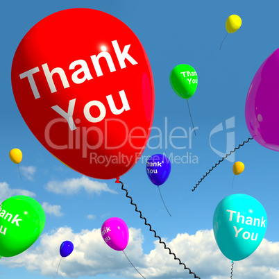Thank You Balloons In The Sky As Online Thanks Message
