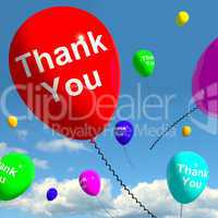 Thank You Balloons In The Sky As Online Thanks Message