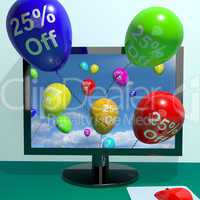 25% Off Balloons From Computer Showing Sale Discount Of Twenty F