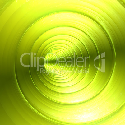 Green Vortex Abstract Background With Twirling Twisting Spiral