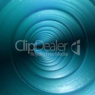 Turquoise Vortex Abstract Background With Twirling Twisting Spir