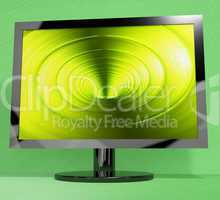TV Monitor With Vortex Picture Representing High Definition Tele